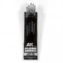 AK Interactive AK9087 Silicone Brushes Hard Tip Small