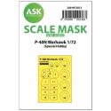 ASK Art Scale Kit M72012 P-40 N Warhawk Masks - Special Hobby