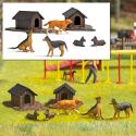 Busch 1197 Dog Houses and Dogs