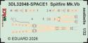 Eduard 3DL32048 Spitfire Mk. Vb Seatbelts SPACE - Kotare