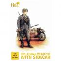 HaT 8126 German Motorcycle with Sidecar x 3