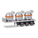 Herpa 076838 Trailer with 3 Pots