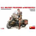 MiniArt 35168 US Military Policeman with Motorcycle