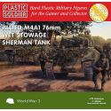Plastic Soldier WW2V20005 Sherman M4A1 76mm Tank x 3