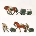 Preiser 16547 German Infantry with carts