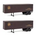 Walthers 949-2428 35' Fluted-Side Trailer x 2