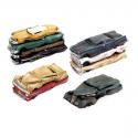 Walthers 949-3001 Flattened Car 4-Pack