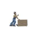 Woodland Scenics A2523 Dock Worker with Crate