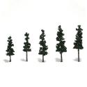 Woodland Scenics TR1560 Conifer Green Trees x 5