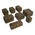 Ziterdes 6079174 Wooden Freight Boxes x 8